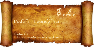 Boár Leonóra névjegykártya